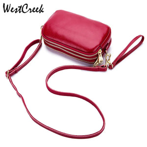 Three-layer Soft Leather Women Crossbody Handb