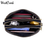 Three-layer Soft Leather Women Crossbody Handb