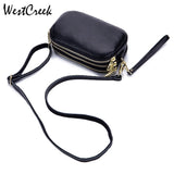 Three-layer Soft Leather Women Crossbody Handb