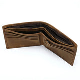 WETSAL Men's Leather Bifold Slim Wallet Short Money Bag
