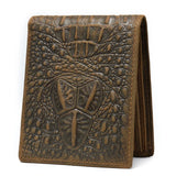 WETSAL Men's Leather Bifold Slim Wallet Short Money Bag
