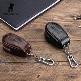 WILLIAMPOLO Leather Key Bag Zipper Wallet Multi-function Waist Key Bag