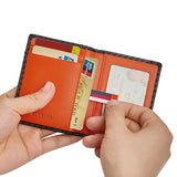 RFID Men Short Cowhide Leather Wallets