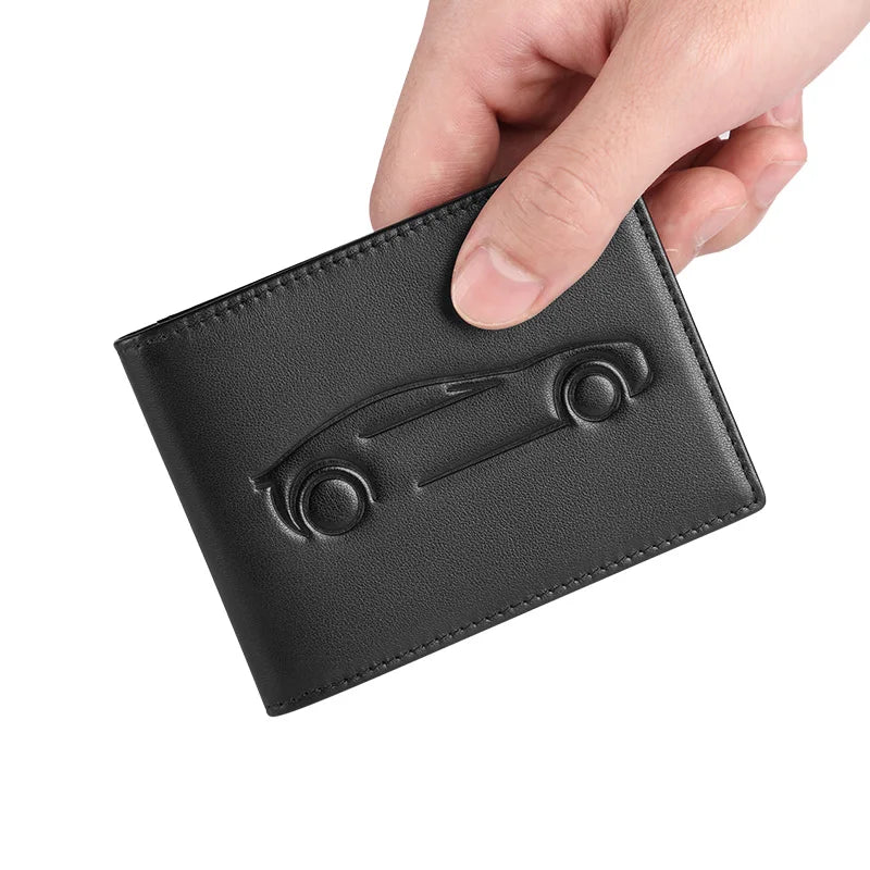 WILLIAMPOLO Card Bag Male Cowhide Leather Case Driving Set Mini