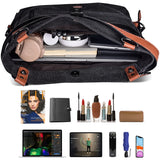 WILSLAT Canvas Backpack Purse for Women, Multi-functional Shoulder Bag