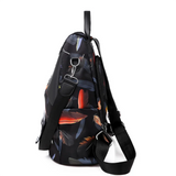Embroidery Backpack Teen Girls School Bag PU Leather Student