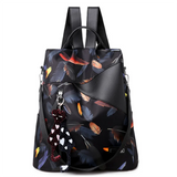 Embroidery Backpack Teen Girls School Bag PU Leather Student