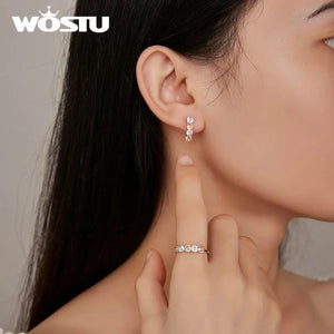 925 Silver Morganite Zircon Wedding Jewelry Set