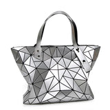 Geometric Plaid Shoulder Bag Casual Tote Women Handbag