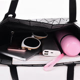 Geometric Plaid Shoulder Bag Casual Tote Women Handbag