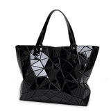 Geometric Plaid Shoulder Bag Casual Tote Women Handbag