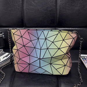 Geometric Plaid Shoulder Bag Casual Tote