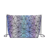 Geometric Plaid Shoulder Bag Casual Tote