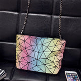 Geometric Plaid Shoulder Bag Casual Tote