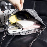 Geometric Plaid Shoulder Bag Casual Tote