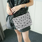 Geometric Plaid Shoulder Bag Casual Tote