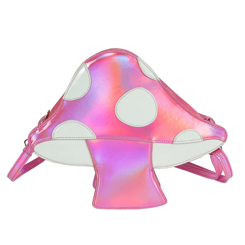 3D Mushroom Laser Women Girl Shoulder Bag