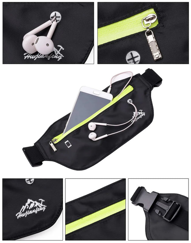 Waterproof Waist Bag Belt for Men Women Sport Running Fanny Pack