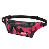 Camouflage Dark Grain Waist Bag Canvas Unisex Fanny Pack Hip Belt Pouch
