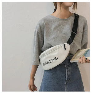 Waterproof Chest Handbag Fanny Pack Ladies Canvas Waist Pack