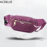 Women's Waist Bag Fanny Pack Oxford Sports Bum Bag Chest Pocket