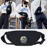 Green Octopus Print Waist Bag for Men and Women