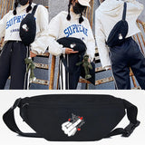 Hit Fist Print Chest Bag Men Women Waist Bag