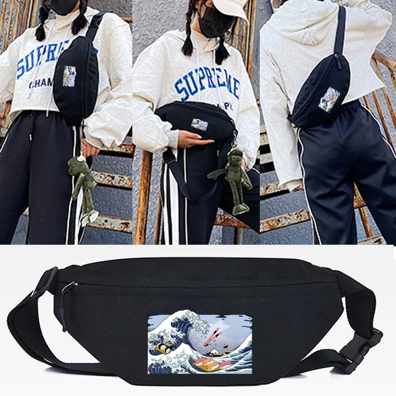 Landscape Print Waist Bag Running Belt Pouch Fanny Pack