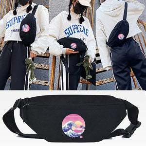 Landscape Print Waist Bag Running Belt Pouch Fanny Pack