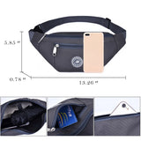 Nylon Waist Bag Crossbody Sports Chest Bag Waterproof Large Phone Pouch