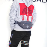 Nylon Waist Bag Crossbody Sports Chest Bag Waterproof Large Phone Pouch