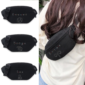 Constellation Print Waist Bag Shoulder Fanny Pack for Phone Money Cash