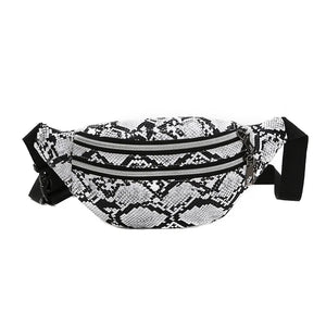 Snakeskin Waist Bag Fanny Pack Hip Bum Pouch