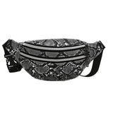 Snakeskin Waist Bag Fanny Pack Hip Bum Pouch