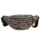Snakeskin Waist Bag Fanny Pack Hip Bum Pouch