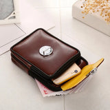 Waist Bag Zip Closure Belt Pouch Men Faux Leather Walking