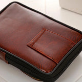 Waist Bag Zip Closure Belt Pouch Men Faux Leather Walking