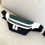 Canvas Waist Bag for Women Leisure Fanny Pack Letter Bum Bag Chest Crossbody