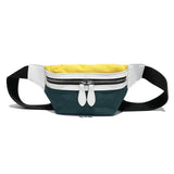 Canvas Waist Bag Women Leisure Panelled Fanny Pack Letter Bum Bag