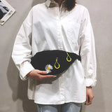 Canvas Leisure Waist Bag Letter B Fanny Pack For Girls