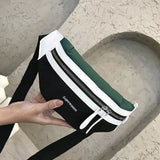 Canvas Leisure Waist Bag Letter B Fanny Pack For Girls