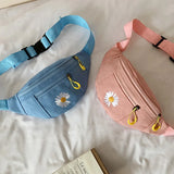 Canvas Leisure Waist Bag Letter B Fanny Pack For Girls