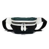 Canvas Waist Bag Women Panelled Fanny Pack Letter Bum Bag Chest Crossbody