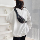 Women Laser Waist Bag Fanny Pack Holographic Chest Belt Shoulder Bag