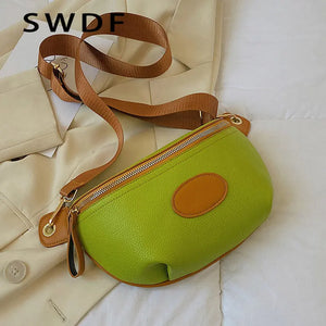 Waist Bag Women PU Leather Fanny Pack Female Chest Bags Lady Belt Bag