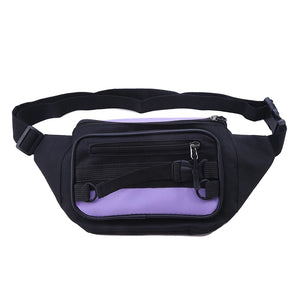 Canvas Bum Bag Women's Hip Hop Waist Pack Zipper Shoulder Pack
