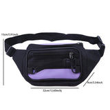 Canvas Bum Bag Women's Hip Hop Waist Pack Zipper Shoulder Pack