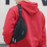 Waist Bag Women Three Zipper Pocket Men Chest Handbag Unisex Fanny Pack