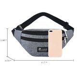 Waist Bag Three Zipper Pocket Fanny Pack Pink Waist Pack