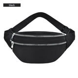 Waist Bag Three Zipper Pocket Fanny Pack Pink Waist Pack